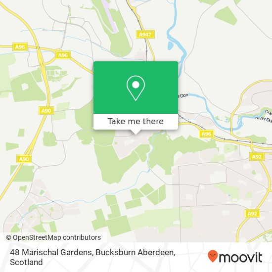 48 Marischal Gardens, Bucksburn Aberdeen map