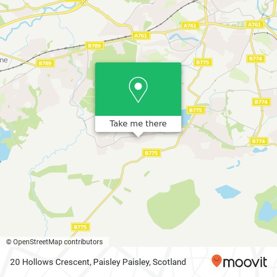 20 Hollows Crescent, Paisley Paisley map