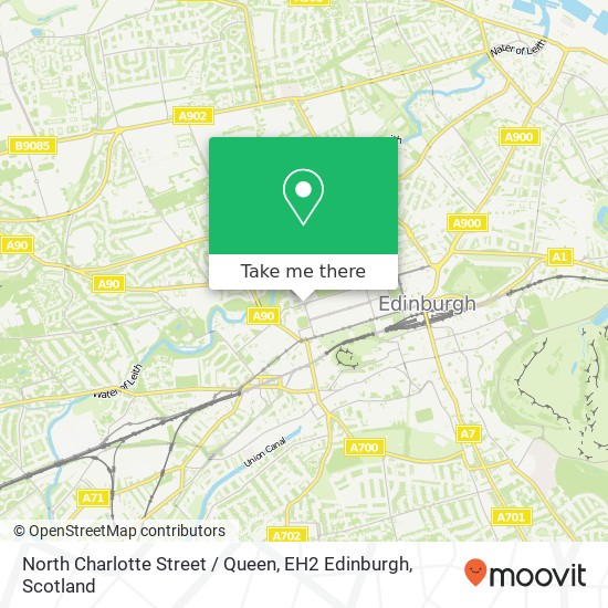 North Charlotte Street / Queen, EH2 Edinburgh map