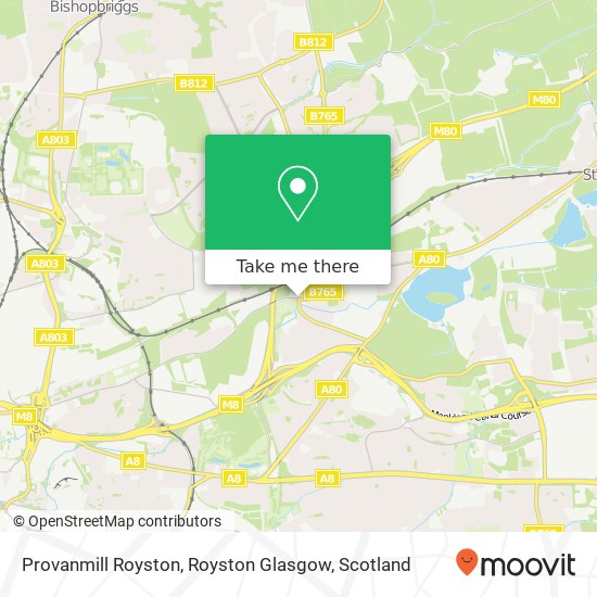 Provanmill Royston, Royston Glasgow map