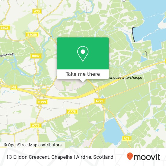 13 Eildon Crescent, Chapelhall Airdrie map