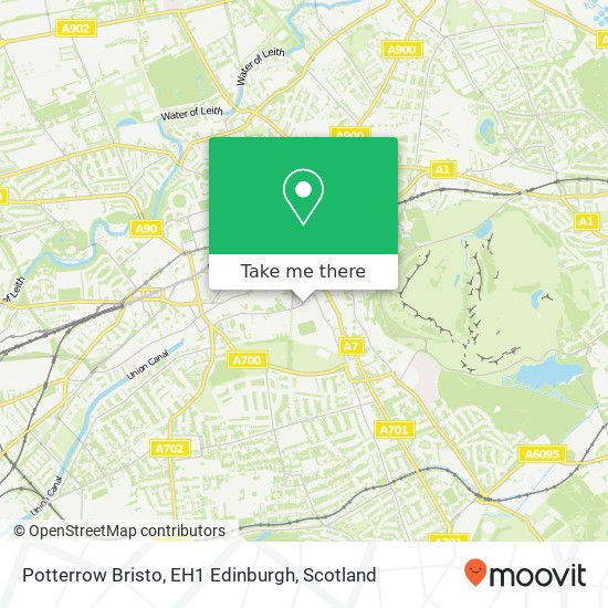 Potterrow Bristo, EH1 Edinburgh map