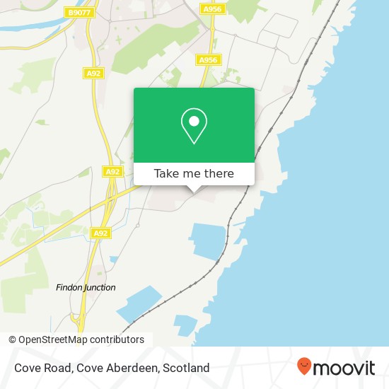 Cove Road, Cove Aberdeen map