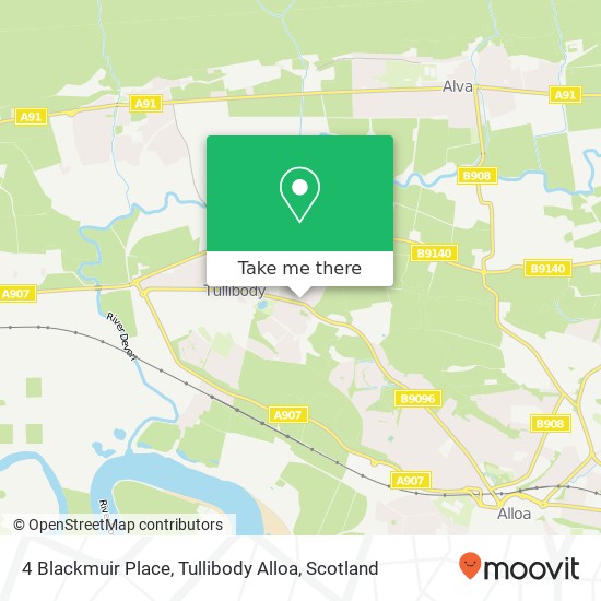 4 Blackmuir Place, Tullibody Alloa map