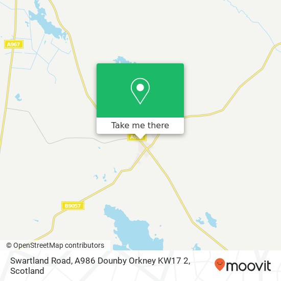 Swartland Road, A986 Dounby Orkney KW17 2 map