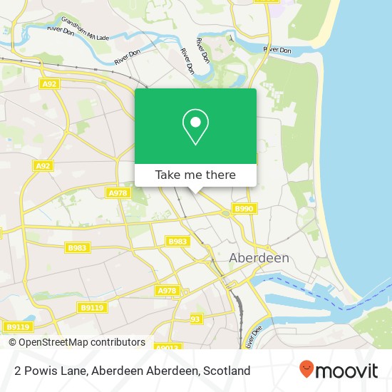 2 Powis Lane, Aberdeen Aberdeen map