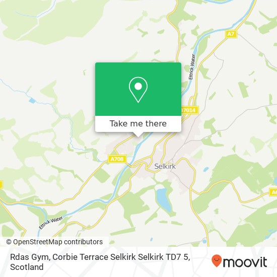 Rdas Gym, Corbie Terrace Selkirk Selkirk TD7 5 map