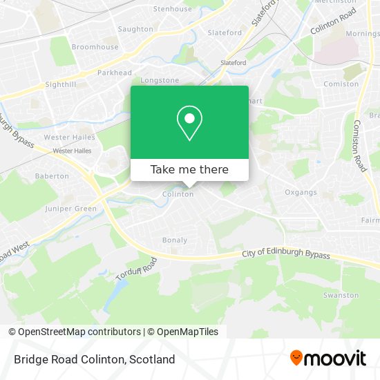 Bridge Road Colinton map