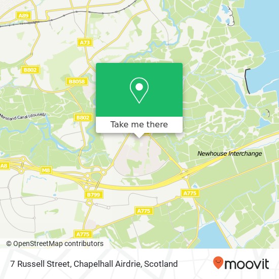 7 Russell Street, Chapelhall Airdrie map
