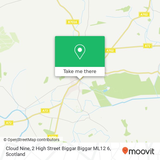 Cloud Nine, 2 High Street Biggar Biggar ML12 6 map