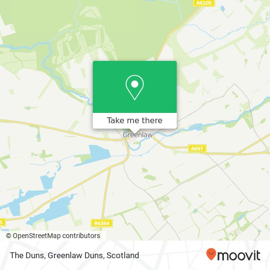 The Duns, Greenlaw Duns map
