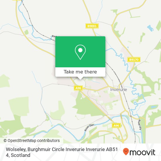 Wolseley, Burghmuir Circle Inverurie Inverurie AB51 4 map