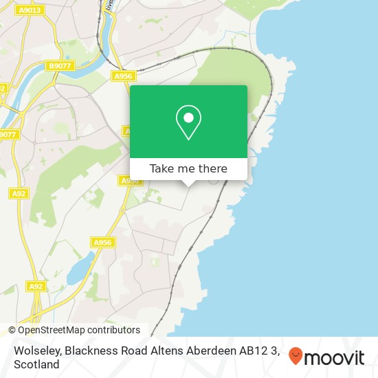 Wolseley, Blackness Road Altens Aberdeen AB12 3 map