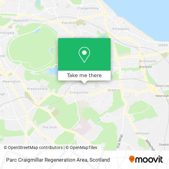 Parc Craigmillar Regeneration Area map