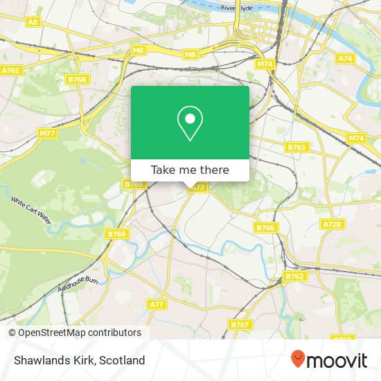 Shawlands Kirk map