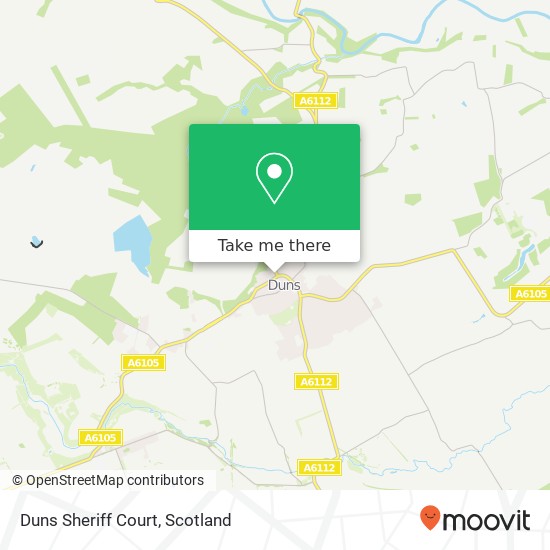 Duns Sheriff Court map