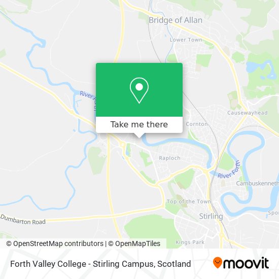 Forth Valley College - Stirling Campus map