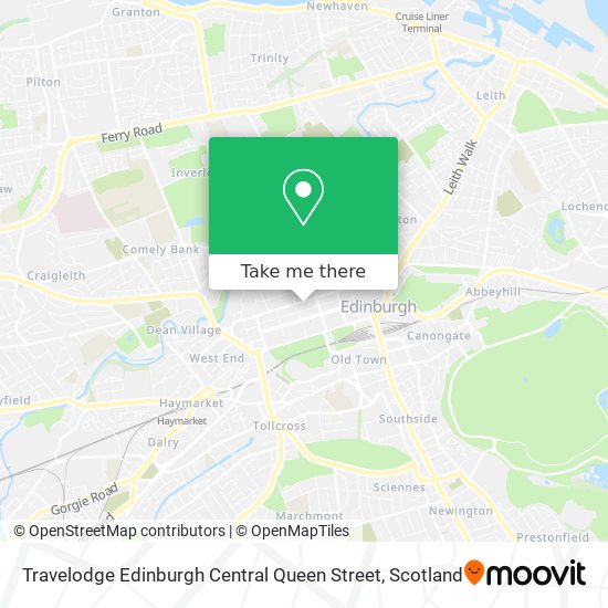 Travelodge Edinburgh Central Queen Street map