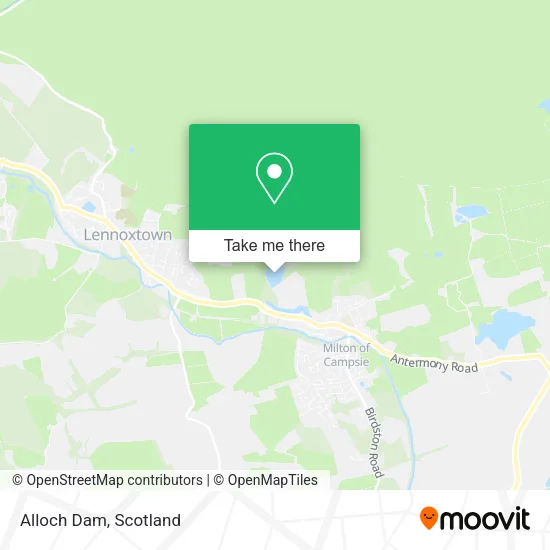 Alloch Dam map