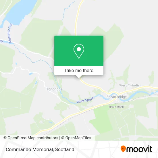 Commando Memorial map