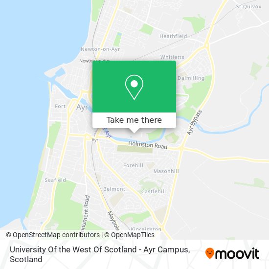 University Of the West Of Scotland - Ayr Campus map