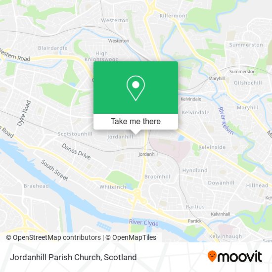 Jordanhill Parish Church map