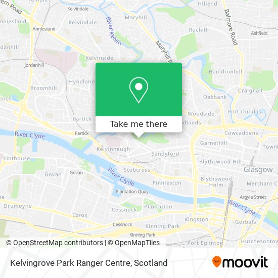 Kelvingrove Park Ranger Centre map