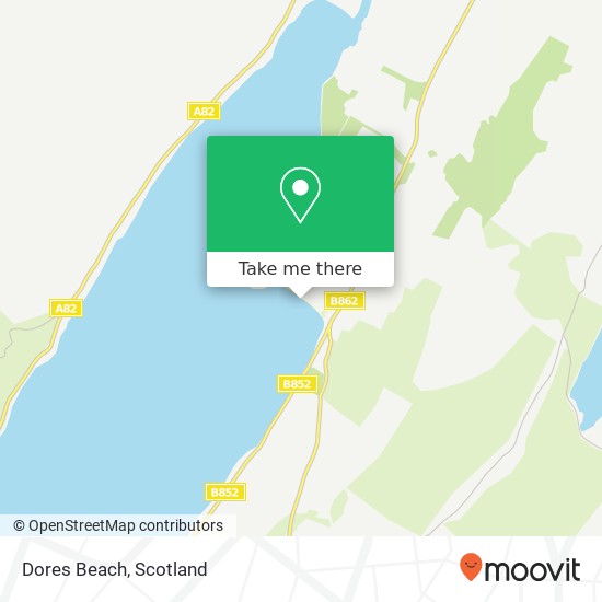 Dores Beach map