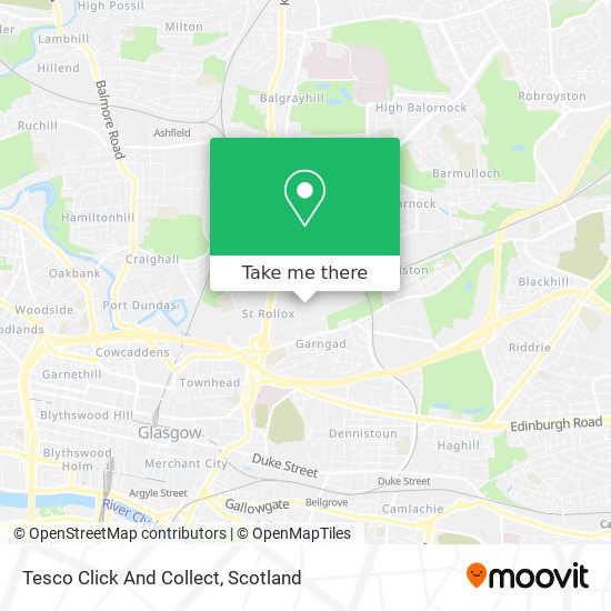 Tesco Click And Collect map