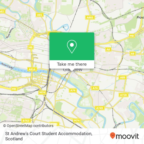 St Andrew's Court Student Accommodation map