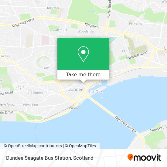 Dundee Seagate Bus Station map