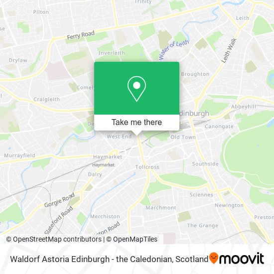 Waldorf Astoria Edinburgh - the Caledonian map