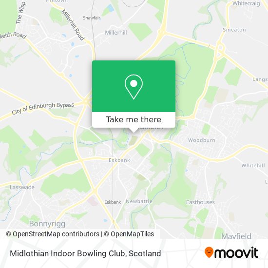 Midlothian Indoor Bowling Club map