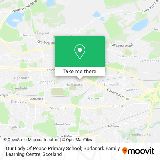 Our Lady Of Peace Primary School; Barlanark Family Learning Centre map