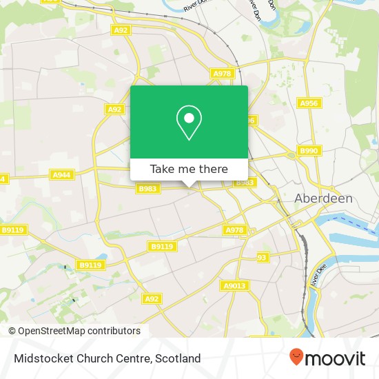Midstocket Church Centre map