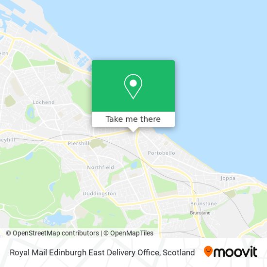 Royal Mail Edinburgh East Delivery Office map