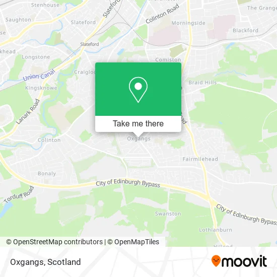 Oxgangs map
