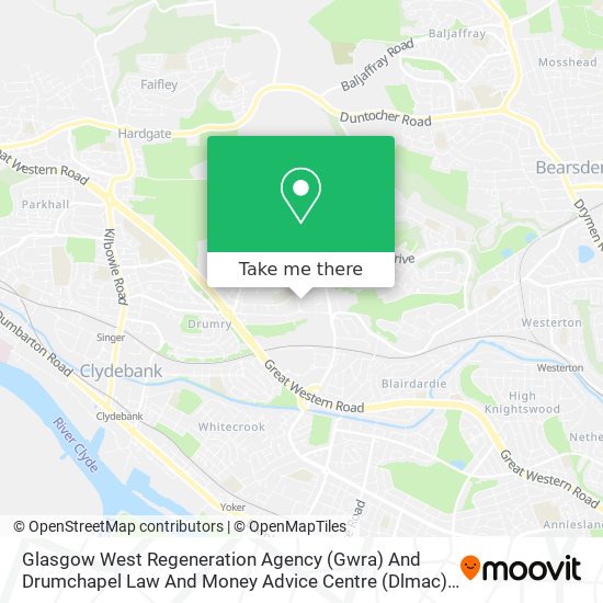 Glasgow West Regeneration Agency (Gwra) And Drumchapel Law And Money Advice Centre (Dlmac) map