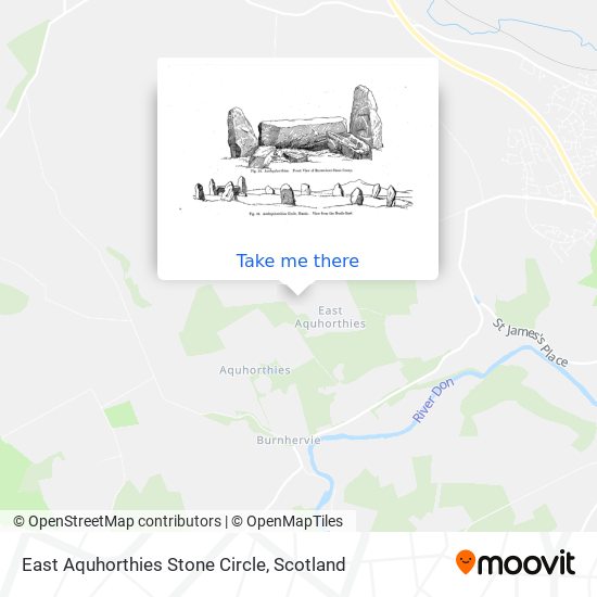 East Aquhorthies Stone Circle map