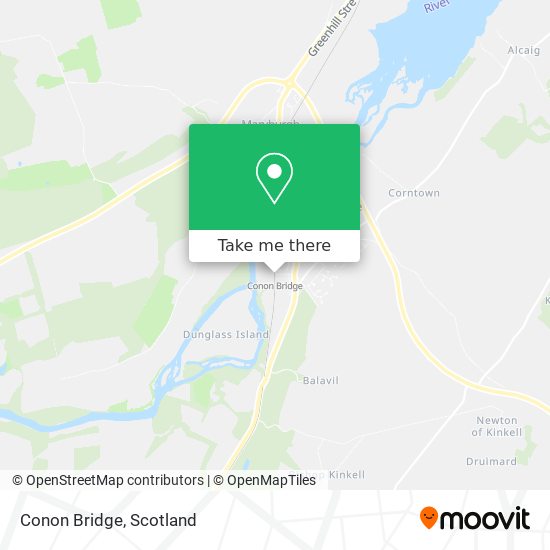 Conon Bridge map