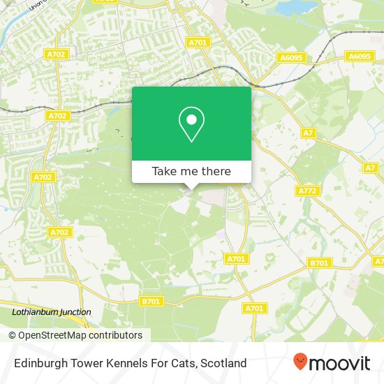 Edinburgh Tower Kennels For Cats map