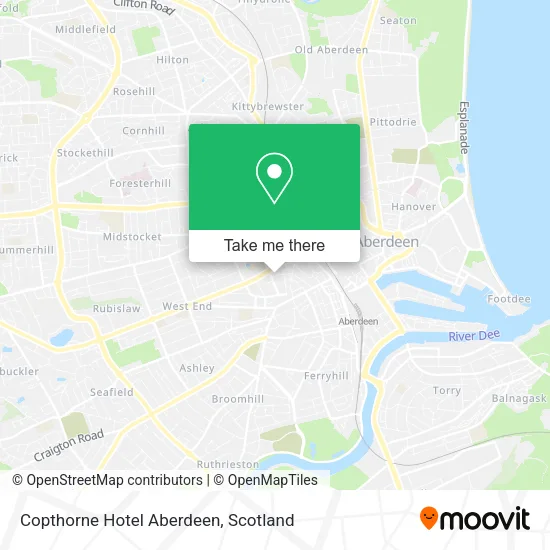 Copthorne Hotel Aberdeen map