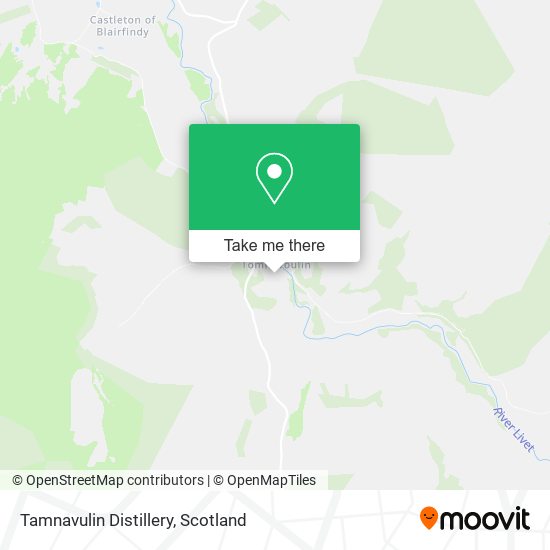 Tamnavulin Distillery map