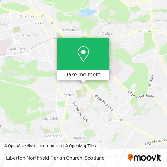 Liberton Northfield Parish Church map