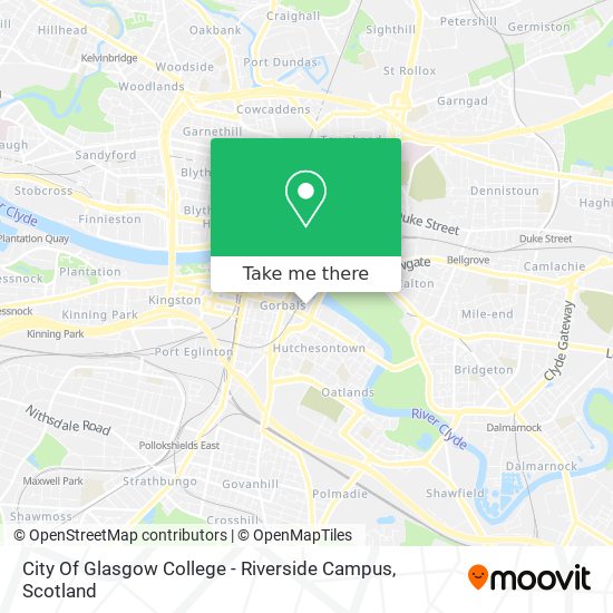 City Of Glasgow College - Riverside Campus map