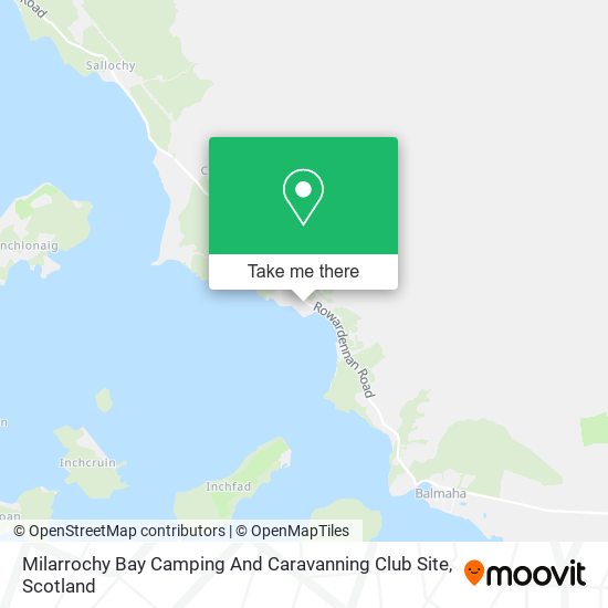 Milarrochy Bay Camping And Caravanning Club Site map