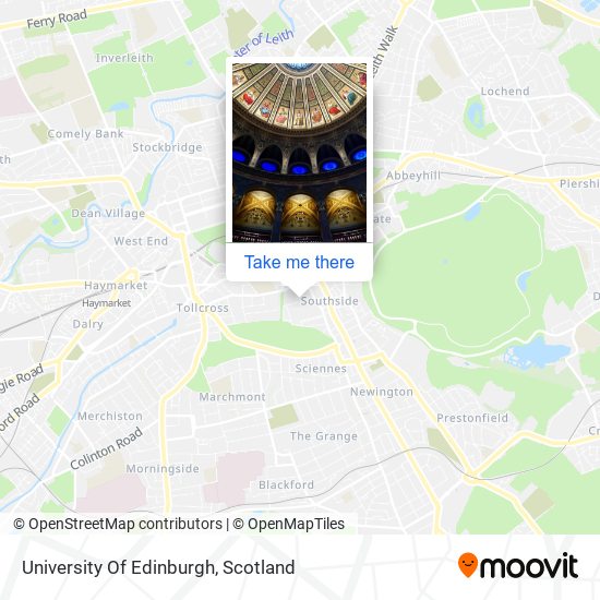 University Of Edinburgh map