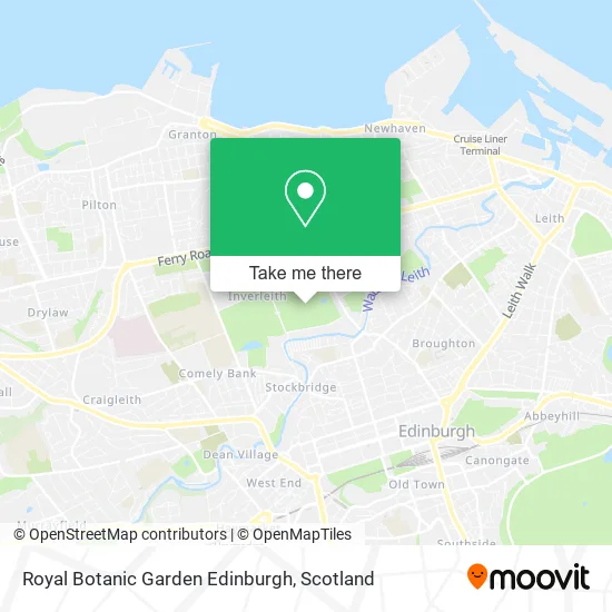 Royal Botanic Garden Edinburgh map