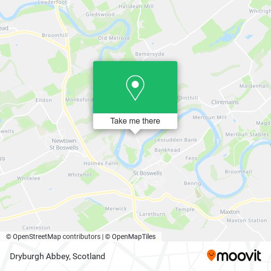 Dryburgh Abbey map