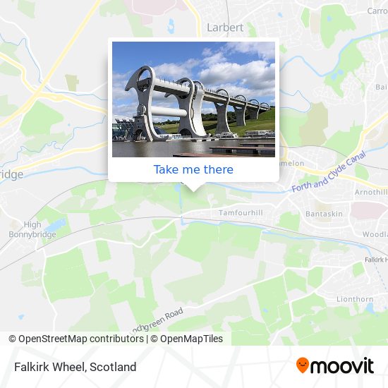 Falkirk Wheel map